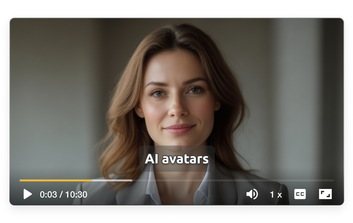 AI Avatar for customer success team presenting onboarding video in Visla